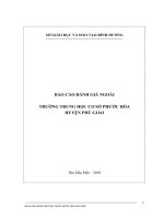 BÁO CÁO ĐÁNH GIÁ NGOÀI TRƯỜNG TRUNG HỌC CƠ SỞ PHƯỚC HÒAHUYỆN PHÚ GIÁO