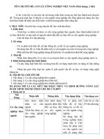 CHUYÊN đề cơ cấu CÔNG NGHIỆP VIỆT NAM  