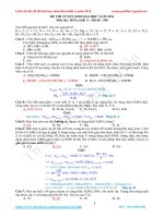 đáp án đề thi đại học  hóa khối a năm 2014