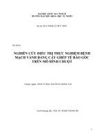 NGHIÊN CỨU ĐIỀU TRỊ THỰC NGHIỆM BỆNH MẠCH VÀNH BẰNG CẤY GHÉP TẾ BÀO GỐC TRÊN MÔ HÌNH CHUỘT