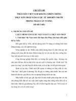 CHUYÊN đề NHÂN dân VIỆT NAM KHÁNG CHIẾN CHỐNG THỰC dân PHÁP xâm lược từ 1858 đến TRƯỚC PHONG TRÀO cần VƯƠNG 