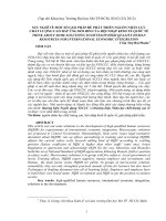 SUY NGHĨ VỀ MỘT SỐ GIẢI PHÁP ĐỂ PHÁT TRIỂN NGUỒN NHÂN LỰC CHẤT LƯỢNG CAO ĐÁP ỨNG ĐÒI HỎI CỦA HỘI NHẬP KINH TẾ QUỐC TẾ