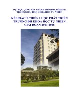KẾ HOẠCH CHIẾN LƯỢC PHÁT TRIỂN TRƯỜNG ĐH KHOA HỌC TỰ NHIÊN GIAI ĐOẠN 2011-2015