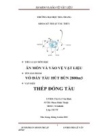 Bài tiểu luận Ăn mòn vỏ đáy tàu hút bùn 2800 m3 trong môi trường nước sông