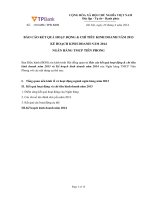 BÁO CÁO KẾT QUẢ HOẠT ĐỘNG & CHỈ TIÊU KINH DOANH NĂM 2013 KẾ HOẠCH KINH DOANH NĂM 2014 NGÂN HÀNG TMCP TIÊN PHONG