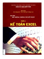 Giáo trình hệ thống thông tin kế toán phần 1 kế toán EXCEL