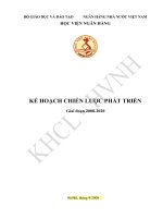 HỌC VIỆN NGÂN HÀNG KẾ HOẠCH CHIẾN LƯỢC PHÁT TRIỂN