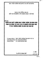 Nâng cao chất lượng hoạt động thông tin phục vụ công tác đào tạo và nghiên cứu khoa học ở các trường chính trị khu vực Nam Bộ