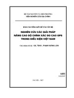Nghiên cứu các giải pháp nâng cao độ chính xác đo cao GPS trong điều kiện Việt Nam