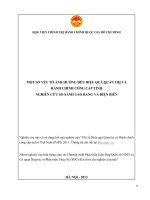 MỘT SỐ YẾU TỐ ẢNH HƯỞNG ĐẾN HIỆU QUẢ QUẢN TRỊ VÀ HÀNH CHÍNH CÔNG CẤP TỈNH NGHIÊN CỨU SO SÁNH CAO BẰNG VÀ ĐIỆN BIÊN