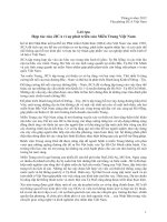 Hợp tác của JICA và sự phát triển của Miền Trung Việt Nam