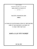 AN NINH CON NGƯỜI TRONG LĨNH VỰC MÔI TRƯỜNG  – NHÌN TỪ GÓC ĐỘ PHÁP LUẬT QUỐC TẾ  VÀ THỰC TIỄN VIỆT NAM