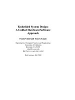 Embedded system design  a unified hardware software approach 