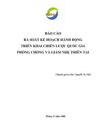 RÀ SOÁT KẾ HOẠCH HÀNH ĐỘNG TRIỂN KHAI CHIẾN LƯỢC QUỐC GIA PHÒNG CHỐNG VÀ GIẢM NHẸ THIÊN TAI