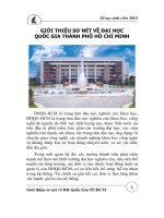 GIỚI THIỆU SƠ NÉT VỀ ĐẠI HỌC QUỐC GIA THÀNH PHỐ HỒ CHÍ MINH