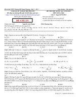 Giải chi tiết thi thử CLB gia sư đh ngoại thương môn hóa lần 5   2015 