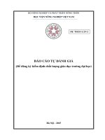 BÁO CÁO TỰ ĐÁNH GIÁ (Để đăng ký kiểm định chất lƣợng giáo dục trƣờng đại học)