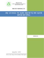 Thuyết minh dự án đầu tư khu dịch vụ du lịch đỉnh hương 