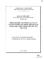Thống kê điều tra phóng xạ và các nguyên tố độc hại trong một số loại lương thực thực phẩm (LTTP) chủ yếu của Việt Nam