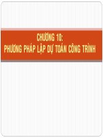 Giáo trình định mức kỹ thuật và định giá sản phẩm xây dựng chương 10 phần định giá