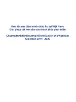 Hợp tác của Liên minh châu Âu tại Việt Nam: Giải pháp tốt hơn cho các thách thức phát triển