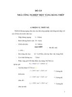 ĐỒ án NHÀ CÔNG NGHIỆP một TẦNG BẰNG THÉP