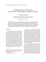 Tác động của khu vực thương mại tự do ASEAN  Hàn Quốc đến Thương mại Việt Nam