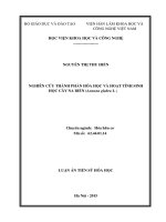 Nghiên cứu thành phần hóa học và hoạt tính sinh học cây Na biển (Annona glabra L.)