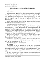 báo cáo THAM LUẬN môn TOÁN lớp 1