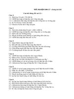 TRẮC NGHIỆM SINH lý  CHƯƠNG nội TIẾT 