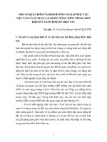 MỘT SỐ QUAN ĐIỂM VÀ ĐỊNH HƯỚNG VỀ GIẢI PHÁP TẠO VIỆC LÀM VÀ SỬ DỤNG LAO ĐỘNG NÔNG THÔN TRONG ĐIỀU KIỆN SUY GIẢM KINH TẾ HIỆN NAY