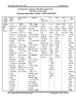 Kế hoạch chủ đề trường mầm non lớp mẫu giáo nhỡ phần 1 