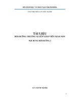 BỒI DƯỠNG THƯỜNG XUYÊN GIÁO VIÊN MẦM NON NỘI DUNG BỒI DƯỠNG 2