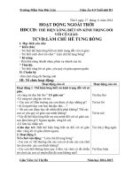 Hoạt động ngoài trời làm chú hề tung bóng trường mầm non 