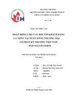 HOẠT ĐỘNG CHO VAY đối với KHÁCH HÀNG cá nhân tại ngân hàng thương mại cổ phần kỹ thương viet nam