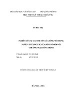 Tóm tắt Luận án Nghiên cứu sự lan truyền của sóng nổ trong nước và tương tác của sóng nổ đối với chướng ngại công trình