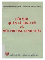 Đổi mới quản lý kinh tế và môi trường sinh thái
