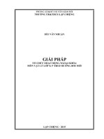 TỔ CHỨC HOẠT ĐỘNG NGOẠI KHÓA MÔN VẬT LÝ LỚP 8,9