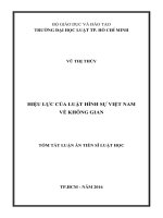 Hiệu lực của luật hình sự Việt Nam về không gian (TT)