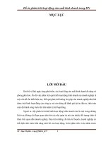 Đồ án phân tích hoạt động sản xuất kinh doanh của nhà máy xi măng Công Thanh