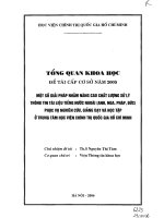 Một số giải pháp nhằm nâng cao chất lượng xử lý thông tin tài liệu tiếng nước ngoài (Anh, Nga, Pháp, Đức) phục vụ nghiên cứu, giảng dạy và học tập ở Trung tâm Học viện Chính trị Quốc gia Hồ Chí Minh