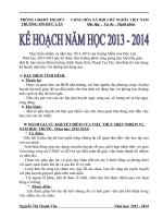 Kế hoạch năm học 2014 trường mầm non 