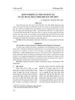 KINH NGHIỆM CỦA MỘT SỐ QUỐC GIA VỀ XÂY DỰNG, PHÁT TRIỂN ĐỘI NGŨ TRÍ THỨC