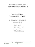 Tiểu luận môn kinh tế vĩ mô chủ đề thị trường chứng khoán