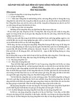 GIẢI PHÁP THÚC ĐẨY QUÁ TRÌNH XÂY DỰNG NÔNG THÔN MỚI TẠI THỊ XÃ SÔNG CÔNG, TỈNH THÁI NGUYÊN