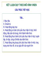 kết luận bài dạy theo mô hình trường học mới vnen