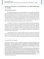 NGUỒN LỰC TRI THỨC, CÁC MỐI LIÊN HỆ VÀ SỰ PHÁT TRIỂN KINH TẾ - XÃ HỘI