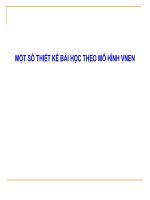 tài liệu tập huấn dạy học theo mô hình trường học mới một số thiết kế bài học theo mô hình vnen