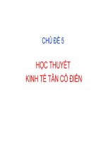 Bài giảng học thuyết kinh tế tân cổ điển 