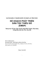 KẾ HOẠCH PHÁT TRIỂN DÂN TỘC THIỂU SỐ (EMDP